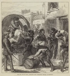 Der Bürgerkrieg in Spanien, Aufständische aus Cartagena beim Plündern in Torrevieja