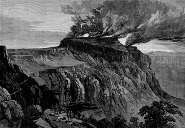 Die Zerstörung von Magdala, aus Die britische Expedition nach Abessinien, 1868