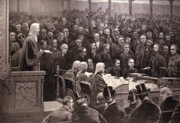 Die Abstimmung im Unterhaus zur irischen Home-Rule-Frage, 
