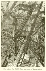 Der Eiffelturm im Bau