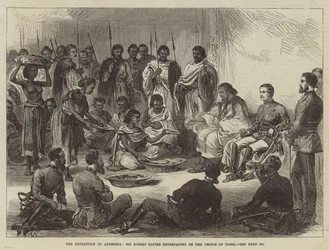 Die Expedition nach Abessinien, Sir Robert Napier vom Prinzen von Tigre empfangen
