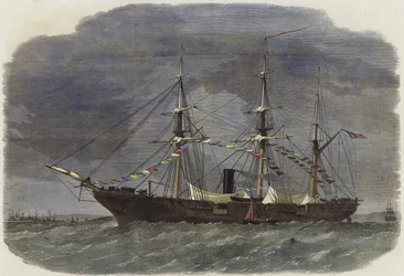 Die Bundeskriegsschaluppe Tuscarora im Southampton Water
