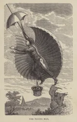 Der fliegende Mann (Gravur)