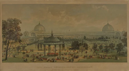 Die Große Internationale Ausstellung, von den Horticultural Gardens aus gesehen, 1851