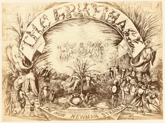 Der Griffinage, der ehrenwerte Newman Strange, Seite aus dem Delhi Sketchbook, 1850-54