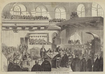 Der Oberste Gerichtshof von Justiciary, Edinburgh, während des Prozesses gegen Madeleine Smith