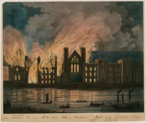 Die Häuser von Lords und Commons brennen, 16. Oktober 1834
