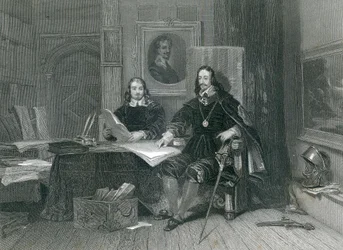 Der König und Hyde in Oxford, von J. T. Willmore, 1844