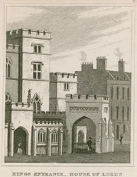 Der Königseingang zum House of Lords, Westminster, London