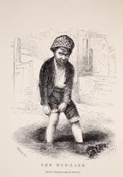 Der Schlammwühler, nach einem Daguerreotypie von Richard Beard, Illustration aus London Labour and London Poor von Henry Mayhew, veröffentlicht 1862