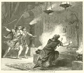 Die Ermordung von Sanherib, II. Könige, xix, 37