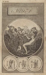 Die Musen, antike griechische und römische Göttinnen der Literatur, Wissenschaft und Kunst