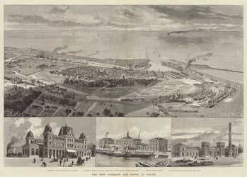 Der neue Hafen und die Docks in Calais