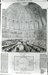 Der neue Lesesaal, British Museum, veröffentlicht in The Illustrated London News, 9. Mai 1857