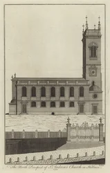 Die Nordansicht der St. Andrews Kirche in Holborn