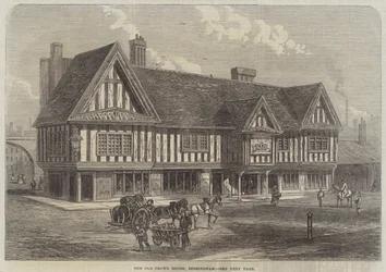 Das alte Kronenhaus, Birmingham (Stich)
