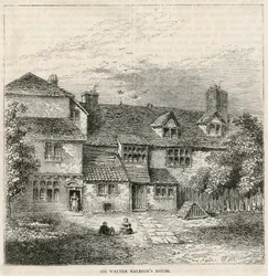 Das alte Pied Bull (Rückseite), Sir Walter Raleighs Haus
