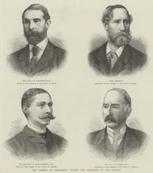 Die Eröffnung des Parlaments, Antragsteller und Unterstützer der Adresse (Stich)