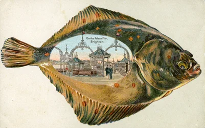 Der Palace Pier, Brighton in einer Sohle, 1880-1900