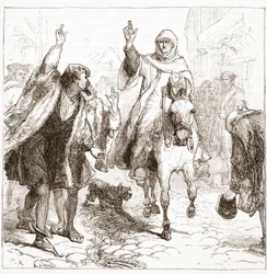 Der päpstliche Nuntius Chieregato in Nürnberg, Illustration aus Die Geschichte des Protestantismus von James Aitken Wylie, veröffentlicht 1878