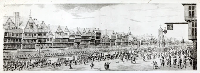 Die Prozession von Marie de Medici entlang Cheapside, 1638, veröffentlicht von William Herbert und Robert Wilkinson, 1809