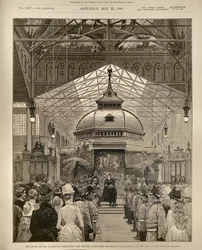 Die Königin auf der Liverpool-Ausstellung: Ihre Majestät schlägt den Bürgermeister von Liverpool im Zentralgalerie zum Ritter