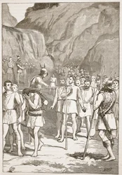 Die Römer gehen unter dem Joch bei den Caudine Gabeln hindurch