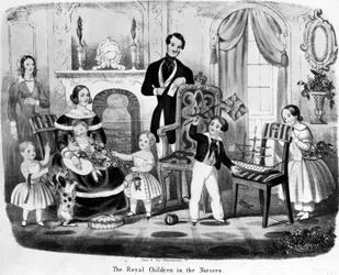 Die königlichen Kinder im Kinderzimmer, von T. H. A. E., 1847