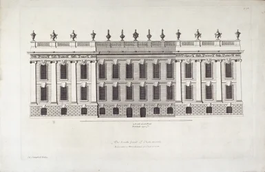 Die Südfront von Chatsworth, Illustration aus 