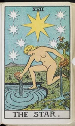 Der Stern, aus „Der Schlüssel zum Tarot: Fragmente einer geheimen Tradition unter dem Schleier der Weissagung. [Mit einem Kartensatz.]“