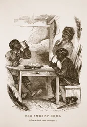 Das Heim der Schornsteinfeger, Illustration aus London Labour and London Poor von Henry Mayhew, veröffentlicht 1862