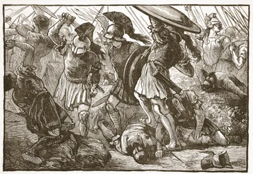 Die Thebaner und Makedonier bei Chaironeia