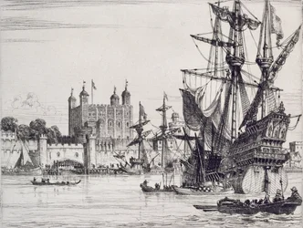 Der Tower of London im Mittelalter