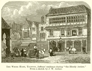 Das Weiße Hart, Taunton, Jeffreys Residenz während der Blutigen Assisen