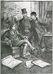 Die Verhaftung von Oscar Wilde: Der Liebling der Londoner Gesellschaft, einer unserer erfolgreichsten Dramatiker und Dichter, wegen einer schrecklichen Anklage verhaftet