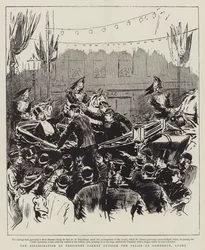 Die Ermordung von Präsident Carnot vor dem Palais de Commerce, Lyon
