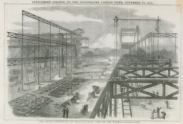 Das Gebäude im Hyde Park, London, für die Große Ausstellung von 1851