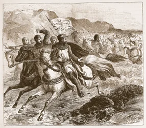 Das Unglück von Johanns Armee bei The Wash, Illustration aus Cassells Illustrierter Geschichte Englands