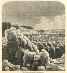 Die fantastische Eisbrücke bei den Niagarafällen