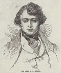 Der verstorbene J. W. Allen (Gravur)