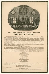 Die Überreste von König Wilhelm IV. liegen im Waterloo Chamber im Windsor Castle aufgebahrt