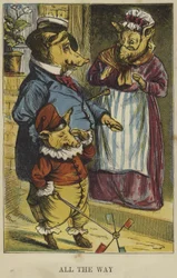 Dieses kleine Schwein ging auf den Markt