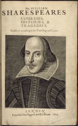 Titelseite mit einem Porträt von Shakespeare, aus 