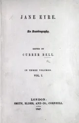 Titelseite der Erstausgabe von Jane Eyre von Charlotte Brontë, 1847