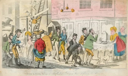 Tom & Bob machen einen Spaziergang die Drury Lane hinunter um fünf Uhr morgens