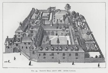 Trinity Hall um 1688, nach Loggan (Gravur)