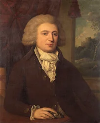 Unbekannter Herr mit einem Mineralienspecimen, ca. 1790