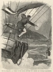 Oben in einem Ballon; Ein Kampf in den Wolken zwischen zwei französischen und preußischen Ballonfahrern