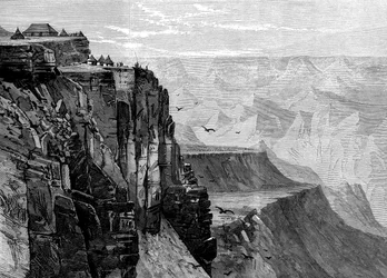 Blick von einem Punkt in der Nähe des Königshauses, aus Die britische Expedition nach Abessinien, 1868