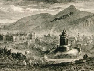 Blick vom Burns Monument, Calton Hill, Edinburgh um 1880, aus 